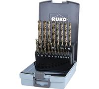 RUKO HSSE-Co 5 - Set di punte elicoidali in custodia di plastica, DIN 338, tipo