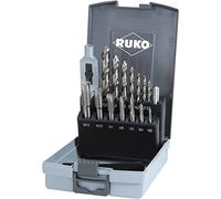 Ruko R245004RO - Set di maschi in acciaio super rapido con custodia in plastica, finitura brillante, 15 pezzi