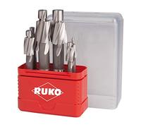 RUKO Set di Flachsenker DIN 373 M3-M10 HSS - Set Professionale 6 Pezzi per Acciaio, Ghisa e Metalli Non Ferrosi