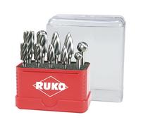 RUKO Set di Frese in Metallo Duro HM 10 Pezzi - Gambo Cilindrico, Dentatura Incrociata, Taglio Destro - Frese Rotative per Acciaio, Ghisa, Acciaio Inox e Metalli Non Ferrosi