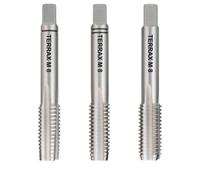 RUKO Set di maschi manuali Terrax HSS M8×1,25 mm – DIN 352 – 3 pezzi ad alta precisione