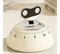 Rukuapid Timer Meccanico da Cucina, Retro Magnetico, 60 Minuti, Senza Batteria, Timer a Breve Termine, Temporizzatore Tavolo per Bambini, Strumenti di Gestione del Tempo per Cucina, Aula, Bianco