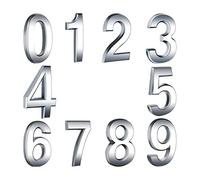 Rukurmo 10 Pezzi Numeri Civici Delle Porte Autoadesivi Numeri Delle Caselle Postali Numeri 'Indirizzo Stradale per I Segni di Residenza e Cassetta Postale, da 0 un 9