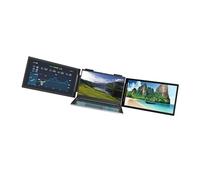 Rulbelok Notebook trasportabile con doppio schermo da 14 pollici Observe 1080P USB CREATE Livello interazione video digitale compatibile con piano lavoro per auto sportive Whirling trasportabile per