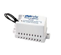 Rule 40FA Rule-A-Matic Plus - Interruttore galleggiante per pompa di sentina con portafusibili, 12, 24 o 32 Volt, guarnizioni a tenuta d'umidità, colore bianco, 7,6 cm x 5-3/8" x 2-1/2"