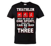 Rule Out Maglietta da Uomo. Triathlon. Nuota. Bici. Corri. Iron Man. Casual Wear (Taglia Medium)