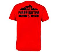 Rule Out Pompiere Maglietta da Uomo. Fire Dept. We Fight What You Fear. Casual Wear (Taglia Medium)