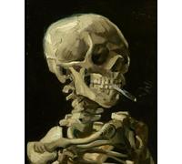 Ruled Page Composition Notebook 7.5" x 11" 100 pages: Skull of a Skeleton with Burning Cigarette Vincent van Gogh