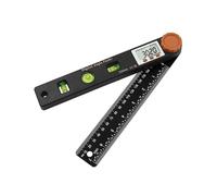 Ruler a Angolo con Display Digitale 4 in 1 in Plastica Nera Misura 0-360 190mm