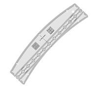 Ruler per trapunta, acrilico per taglio di tessuti, 14,96 x 2,95 pollici, modello professionale preciso, Wave Stencil per Embroidery, Dressmaking, Sewing, Crafts, Easy to Use
