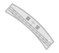 Ruler per trapunta, acrilico per taglio di tessuti, 14,96 x 2,95 pollici, modello professionale preciso, Wave Stencil per Embroidery, Dressmaking, Sewing, Crafts, Easy to Use