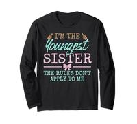 Rules Don't Apply to Me Youngest Adult 3 Sisters Matching Maglia a Manica