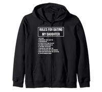 Rules for Dating My Daughter Novelty Graphic Cool Designs Felpa con Cappuccio