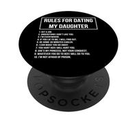 Rules For Dating My Daughter Novelty Graphic Cool Designs PopSockets PopGrip Adesivo
