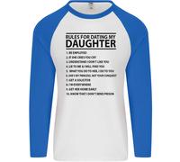 Rules per Incontri il Mio Daughter Papà Giorno Uomo L/S Baseball T-Shirt