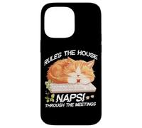 RULES THE HOUSE NAPS THROUGH THE MEETINGS Custodia per iPhone 14 Pro Max