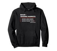 "Rules - Trading Markets" Warren Buffet Quote Maglietta Felpa con Cappuccio
