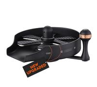 RULIA RB6004 - Sciacquatrice per vetro caldo e freddo, controllo della temperatura, per tazze in metallo ad alta pressione, multi-azimutale per la pulizia di tazze, nero opaco, RULIA RB6004