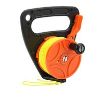 Rull Immersione subacqueo, 46 m/150,9 Piedi visibilità ad Alta visibilità Portare la Bobina per Immersioni con Bobina con Tappo per Il Pollice per Lo Snorkeling della Pesca in (Arancia)