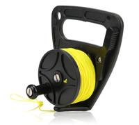 Rull Immersione subacqueo, 46 m/150,9 Piedi visibilità ad Alta visibilità Portare la Bobina per Immersioni con Bobina con Tappo per Il Pollice per Lo Snorkeling della Pesca in (Nero)