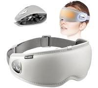 Rullabear Massaggiatore per occhi con calore, 5 modalità di massaggio, musica Bluetooth, morbido, leggero, pieghevole e portatile, impermeabile IP65, per alleviare l'emicrania e rilassarsi, colore: