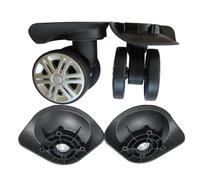 Rulli Carrello Bagagli Flessibili Rotanti, 1 Coppia A19 Fai da Te Trolley Valigia Bagagli Ruote di Ricambio Girevole Accessori Riparazione Mute Freno a Rulli for Borsa Viaggio(Double Row Wheel)