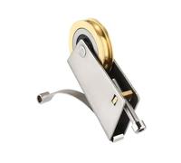 Rulli con cuscinetti a doppia ruota in rame in acciaio inossidabile, puleggia for porte scorrevoli e finestre, rullo for porta doccia, ferramenta for mobili(4pcs a set D)