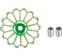 Rulli di Guida per Deragliatore Posteriore per Bicicletta, in Lega di Alluminio Ultraleggera, per MTB E Bici da Strada., Green, 12 T
