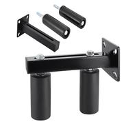 Rulli di guida per porta scorrevole a parete resistenti Guide regolabili in acciaio per porta da fienile con guide silenziose a rullo per soggiorno a parete