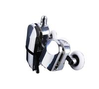 Rulli for porta doccia in lega di zinco a doppia ruota, cuscinetti for porta doccia scorrevole, ruote di ricambio da 23 mm/25 mm/27 mm(4pcs down,23mm)
