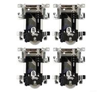 Rulli inferiori per porta scorrevole in legno, confezione da 4, 95 x 84 mm, resistenti, con cuscinetti a sfera per un funzionamento fluido e silenzioso, clip di sicurezza anti-salto