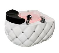 Rulli Massaggianti shiatsu Motorizzati,Pedicure per Piedi Stanchi,pediluvio portatile,con Massaggio e getti,pediluvio con calore,White