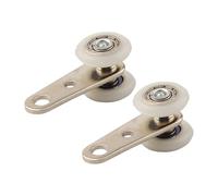 Rulli per ante scorrevoli per armadi, 2/4 pulegge for porte scorrevoli con cuscinetti in metallo, puleggia sospesa con due ruote in plastica for mobili lisci(A 2PCS)