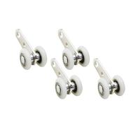 Rulli per ante scorrevoli per armadi, 2/4 pulegge for porte scorrevoli con cuscinetti in metallo, puleggia sospesa con due ruote in plastica for mobili lisci(A 4PCS)