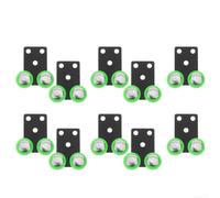 Rulli per armadio in ferro e nylon, 18 mm, resistenti (10 pezzi) | Design che riduce il rumore, per una scorrevolezza fluida e silenziosa, uso in camera da letto e soggiorno, confezione da 2