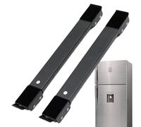 Rulli per elettrodomestici resistenti, 40 x 9,5 x 5,6 cm, 2 rulli per elettrodomestici, ruote per frigoriferi, lavatrici, supporti per freni per asciugatrici, mobili
