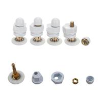 Rulli per porta doccia, Rulli/guide/ruote for porta della doccia da 4 pezzi, diametro ruota 19, 23, 25, 27 o 29 mm, vecchia puleggia ad arco for bagno, in vetro(19mm)