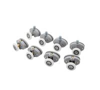 Rulli per porte in vetro, Rulli for porta con cuscinetto scorrevole for doccia 23-25mm 4/8 pezzi Superiore in plastica ABS(Dw-117-8pcs,23mm)