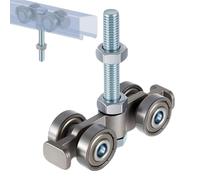 Rulli Silenziosi - Carrello Silenzioso A 4 Ruote, Rulli Per Porta Scorrevole Del Fienile, Per Interni Esterni Casa Camera Da Bagno Garage Magazzino Agricolo Cancello Garage Magazzino Agricolo