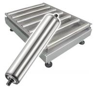 Rulli trasportatori da 2" con cuscinetti sigillati, costruzione in acciaio inox, per la lavorazione del legno e sistemi a nastro trasportatore