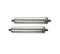 Rulli trasportatori in acciaio inossidabile, confezione da 2 rulli di ricambio per trasmissione non alimentati, per catena di montaggio, finitura argento, ideali per la movimentazione dei materiali