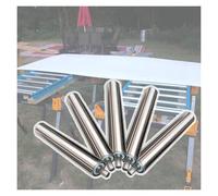 Rulli trasportatori in acciaio inossidabile, diametro 2", lunghezza 16" - 40", set da 5 - ideali for la lavorazione del legno, sega circolare da tavolo in uscita(L250MM)