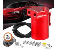 RULLINE Serbatoio universale per olio da 350 ml, 0046, in alluminio, con finitura lucida, colore rosso