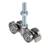 Rullini Scorrevoli per Porte da Fienile,4 Ruote Robusto e Silenzioso per Fissaggi | Carrello per Cancelli - per Interni Esterni Casa Camera da Garage Fienile Deposito