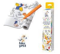 RULLO 3 METRI DA COLORARE CON PASTELLI A CERA IL MONDO DEI DINOSAURI PER BAMBINI