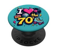 Rullo a cassette in vinile retrò I Love the 70s Funky Party anni '70 PopSockets PopGrip Adesivo
