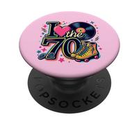 Rullo a cassette in vinile retrò I Love the 70s Funky Party anni '70 PopSockets PopGrip Adesivo