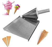 Rullo a cono per cialde per gelato, stampo antiaderente per cialde, materiale in acciaio inossidabile, struttura trasparente e superficie liscia, per ristorante, cucina di casa, panifici