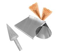 Rullo a cono per gelato, in alluminio pressofuso con manico comodo, riutilizzabile, texture trasparente, per cucina domestica, panetterie e ristoranti