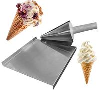 Rullo a cono per waffle, strumento a forma di cialda in acciaio | Rullo per coni a nido d'ape, in acciaio inox, per coni gelato perfetti, design antiaderente per un facile utilizzo a casa o